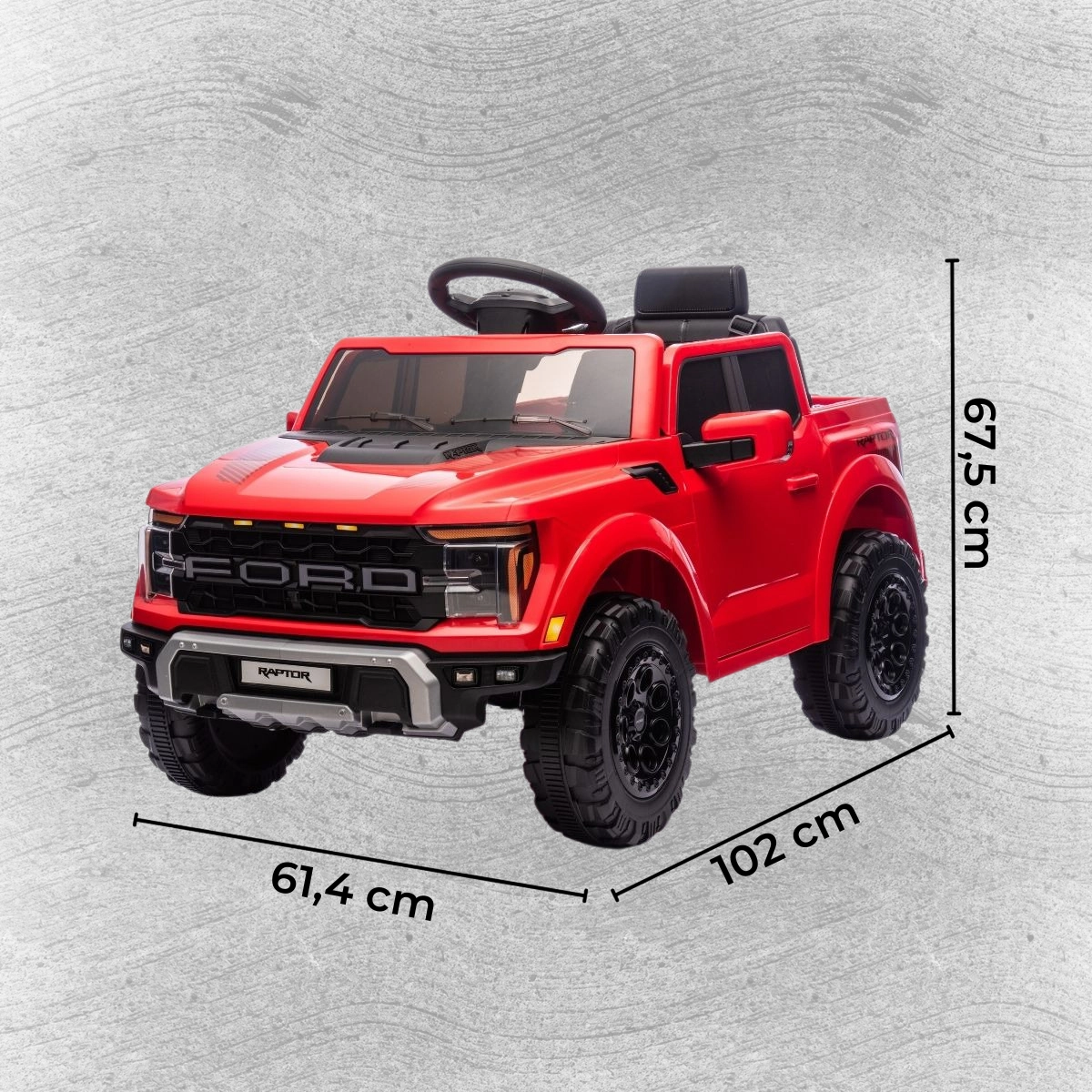 MINI CAMINHONETE ELETRICA FORD F-150 RAPTOR VERMELHO 12V IMPORTWAY MINI CAMINHONETE ELETRICA FORD F-150 RAPTOR VERMELHO 12V IMPORTWAY