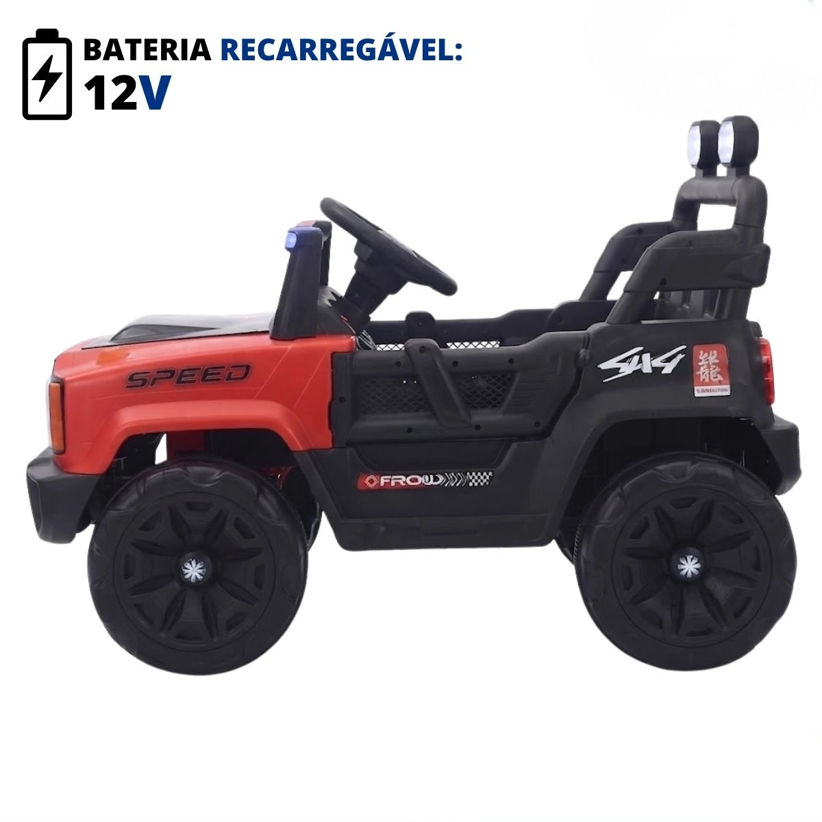 MINI CARRO ELÉTRICO INFANTIL 12V UTV VERMELHO IMPORTWAY