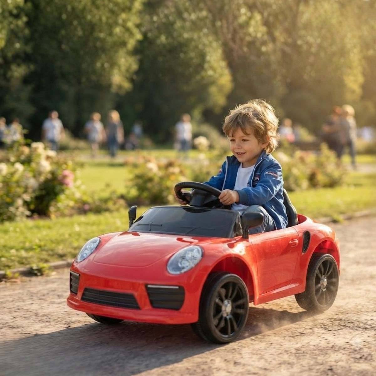 MINI CARRO ELÉTRICO INFANTIL 6V COM LUZ ATÉ 30KG VERMELHO