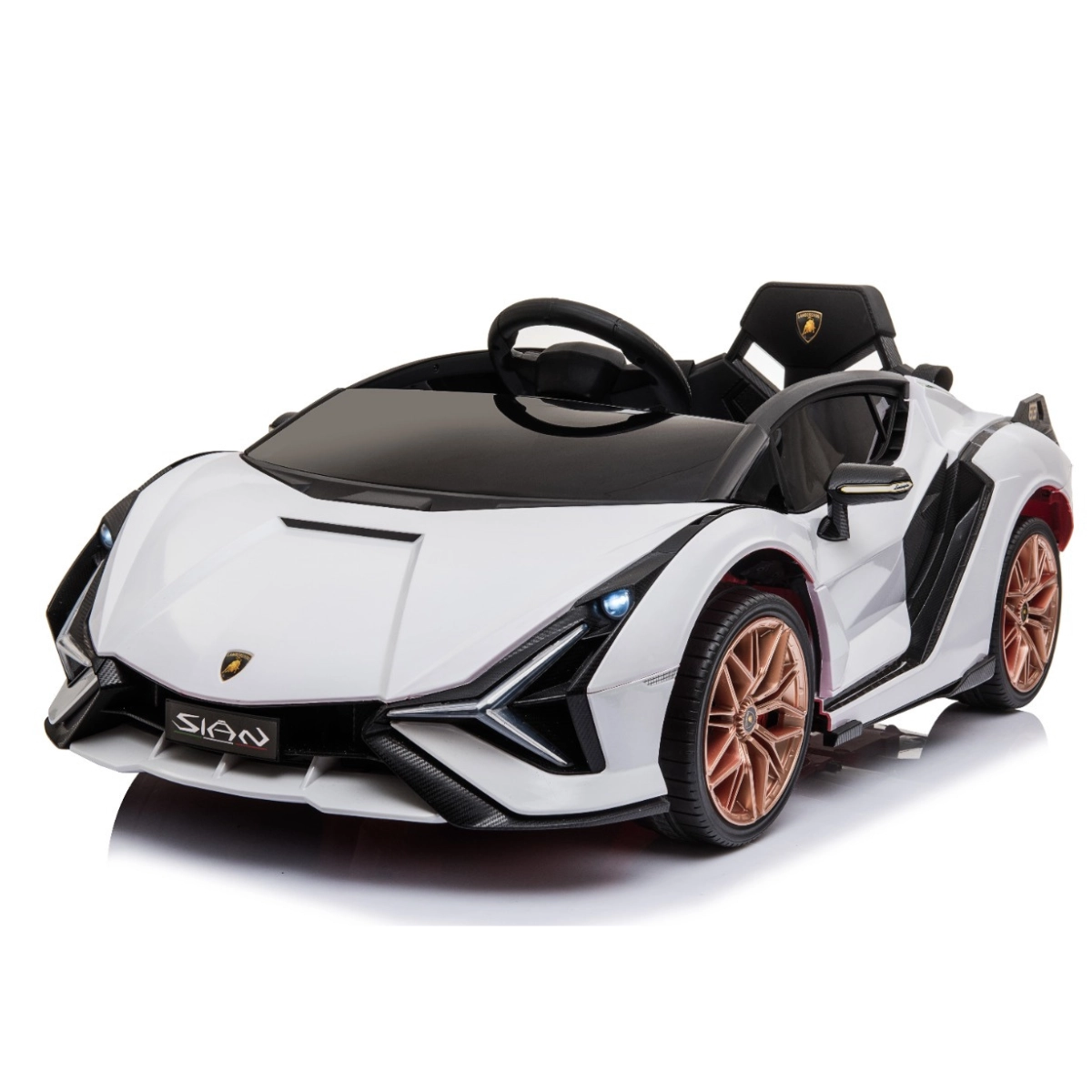 MINI CARRO ELÉTRICO INFANTIL LAMBORGHINI SIAN 6V BRANCO