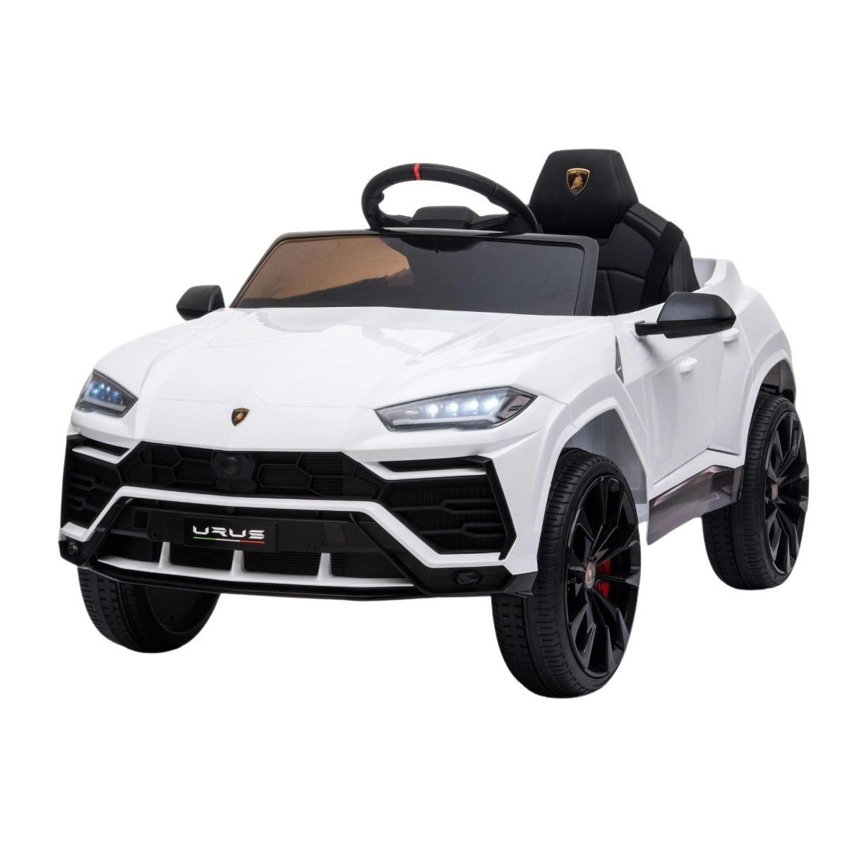 MINI CARRO ELÉTRICO INFANTIL LAMBORGHINI URUS BRANCO 12V COM CONTROLE