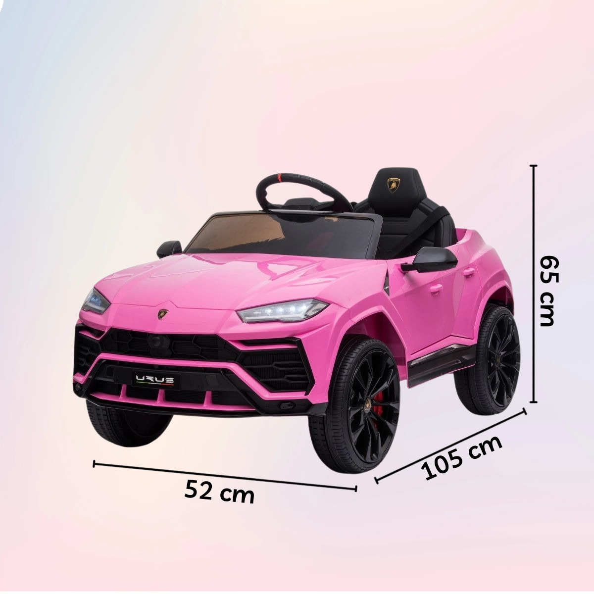 MINI CARRO ELÉTRICO INFANTIL LAMBORGHINI URUS ROSA 12V COM CONTROLE