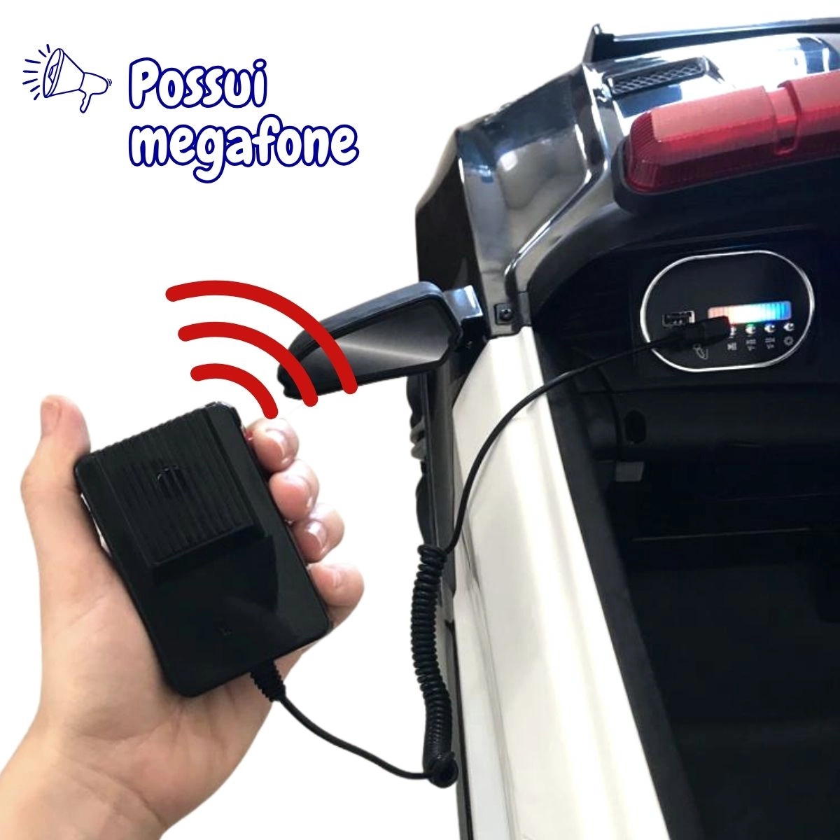 MINI CARRO ELÉTRICO INFANTIL POLÍCIA 12V PRETO