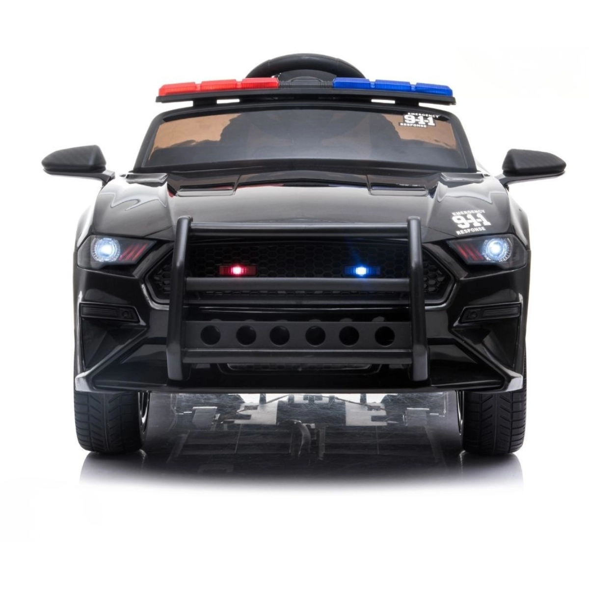 MINI CARRO ELÉTRICO INFANTIL POLÍCIA 12V PRETO