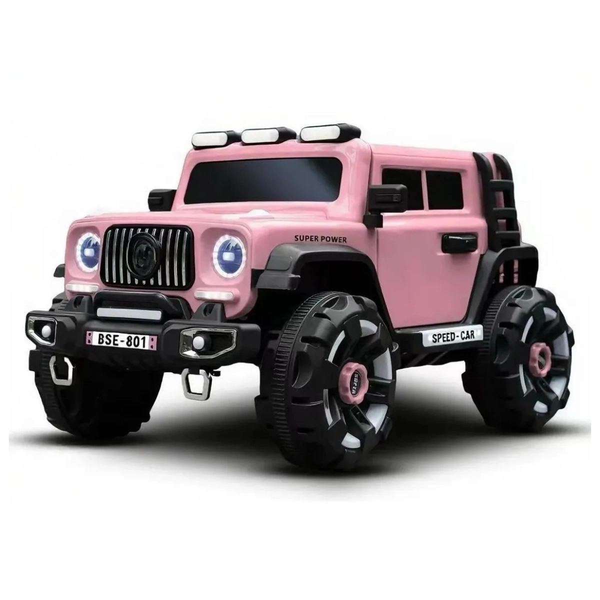 MINI CARRO ELÉTRICO ROSA INFANTIL CONTROLE REMOTO LUZ SOM 50KG