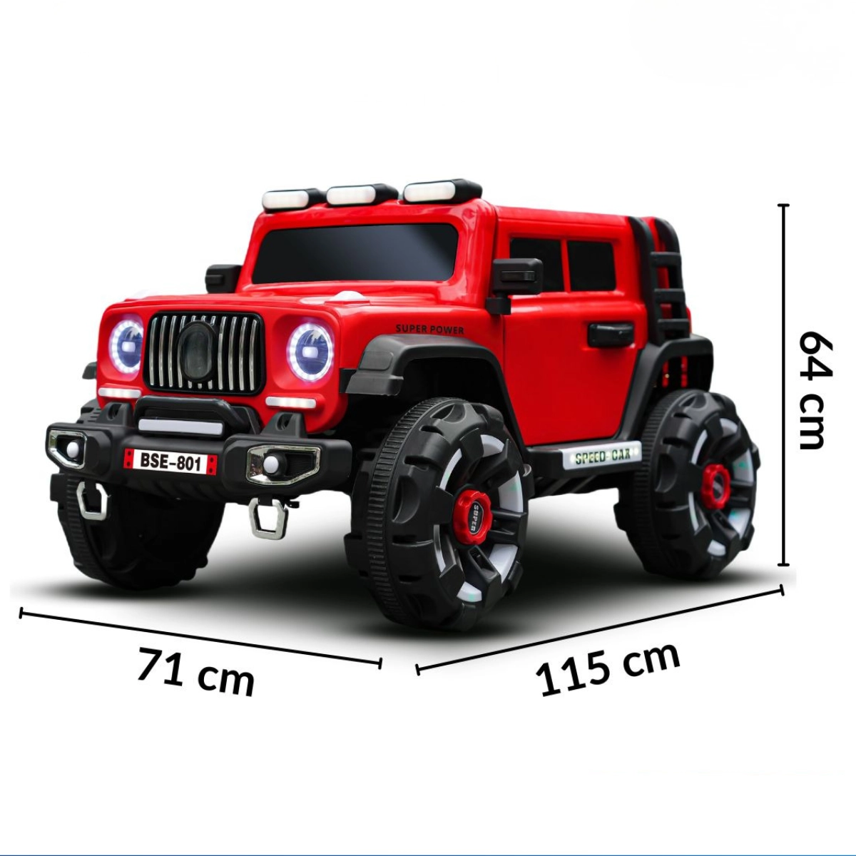 MINI CARRO ELÉTRICO VERMELHO INFANTIL CONTROLE REMOTO LUZ SOM 50KG