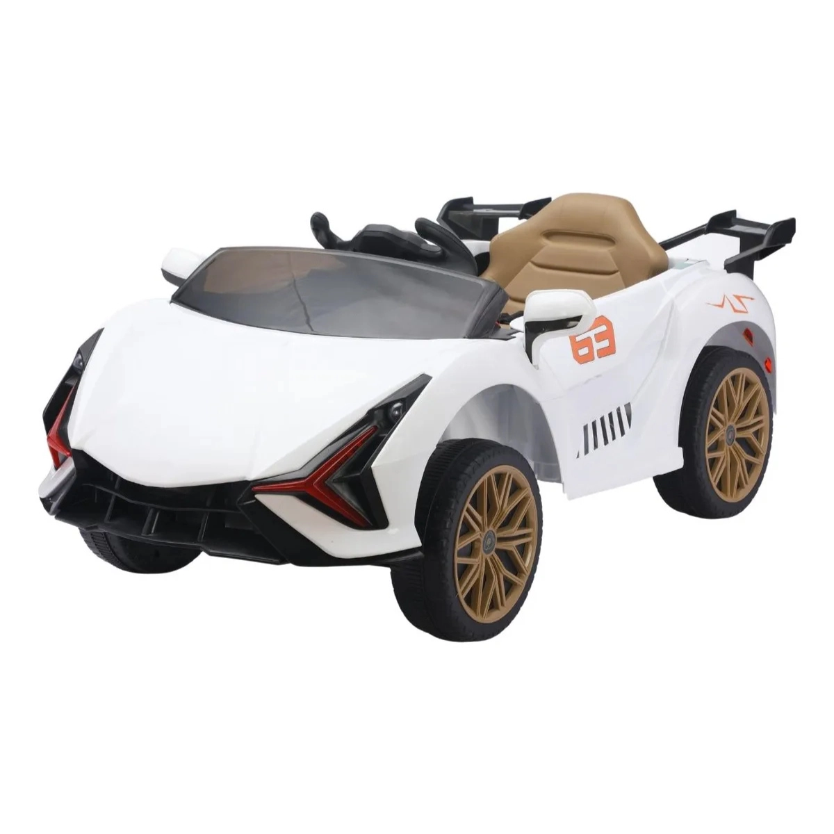 MINI CARRO ELETRICO INFANTIL 12V COM CONTROLE REMOTO BRANCO IMPORTWAY