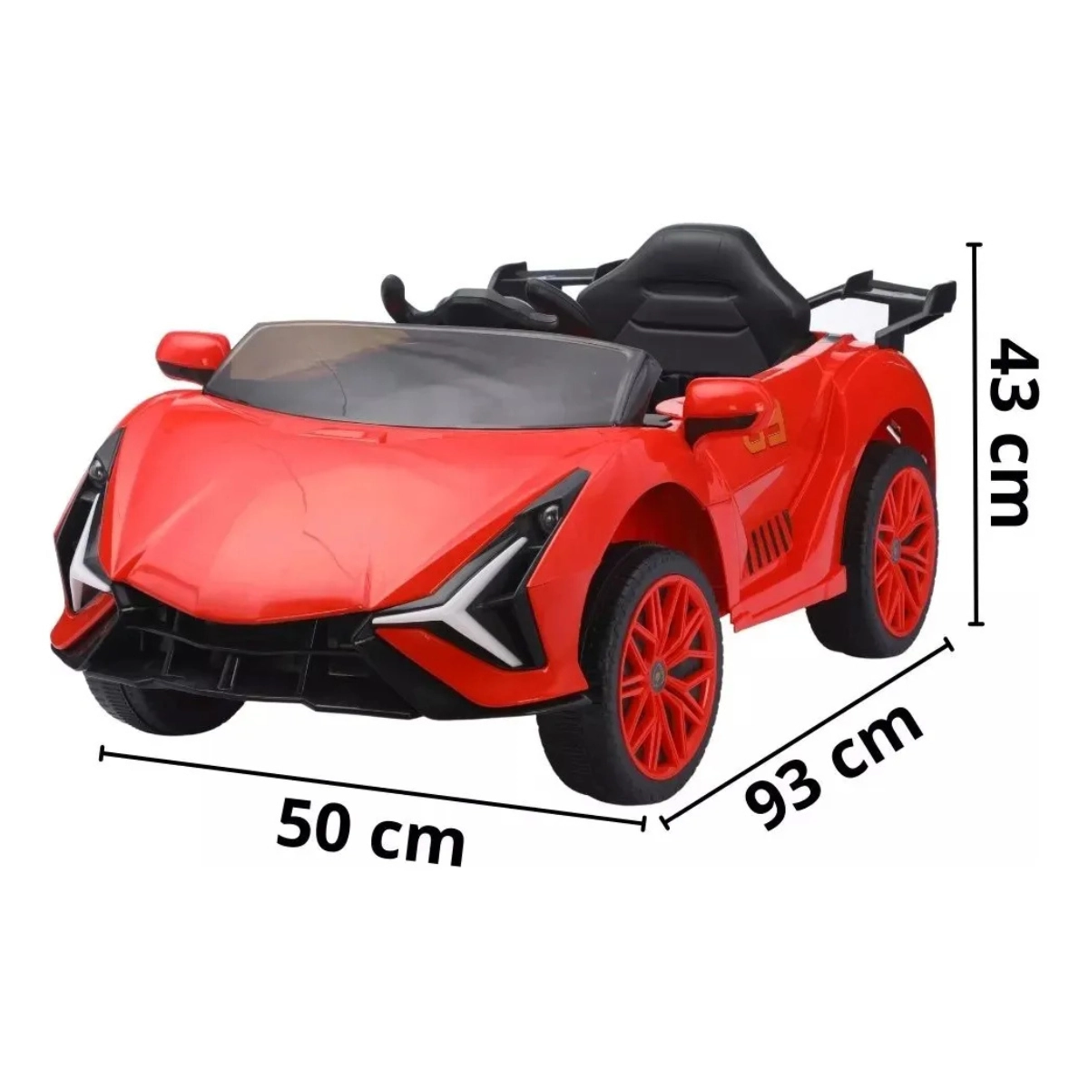 MINI CARRO ELETRICO INFANTIL 12V COM CONTROLE REMOTO VERMELHO IMPORTWAY