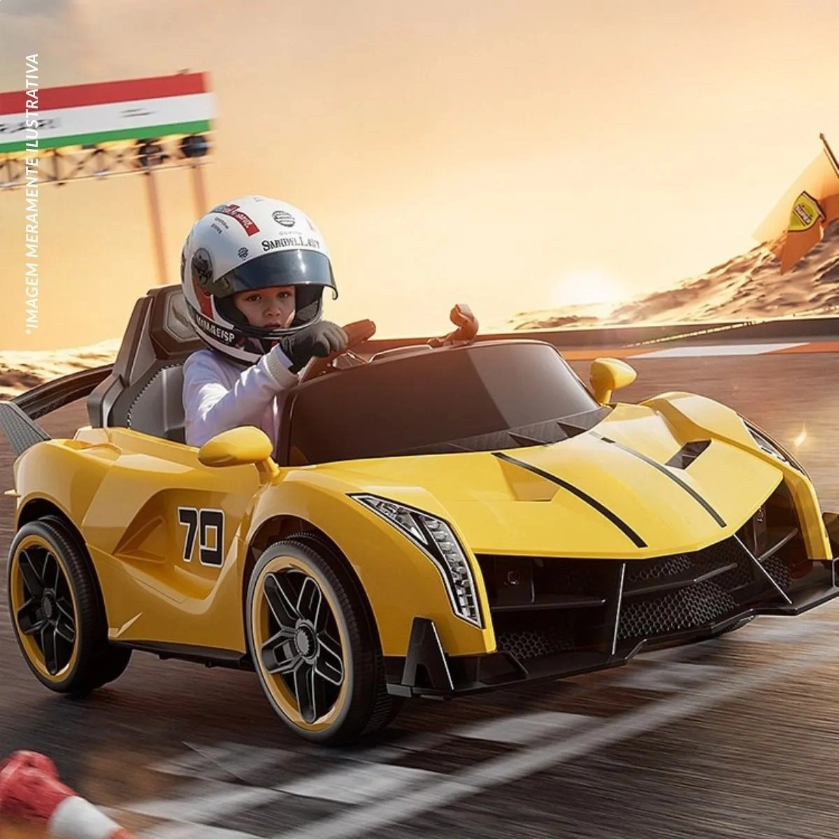 MINI CARRO ELETRICO INFANTIL 6V AMARELO BW404AM COM CONTROLE REMOTO