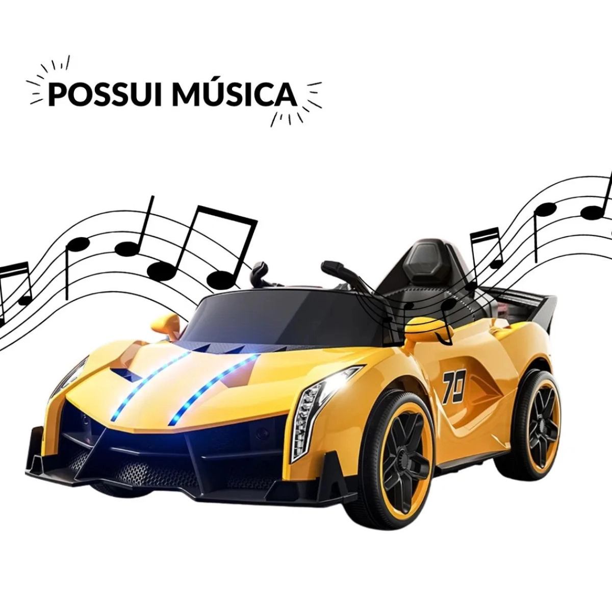 MINI CARRO ELETRICO INFANTIL 6V AMARELO BW404AM COM CONTROLE REMOTO