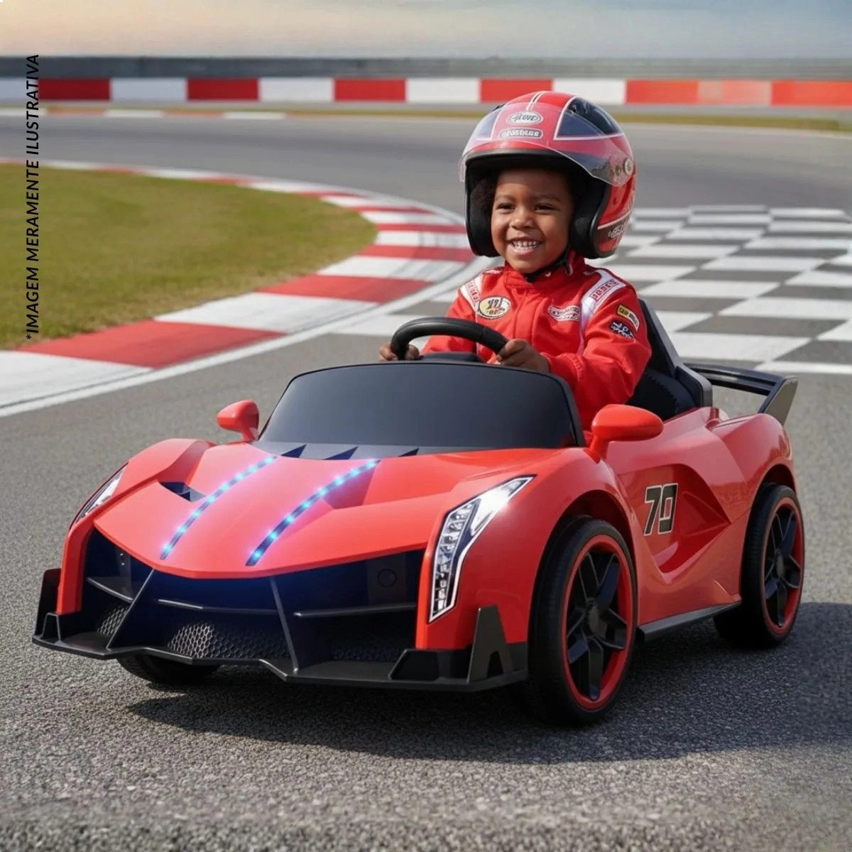 MINI CARRO ELETRICO INFANTIL 6V VERMELHO BW404VM COM CONTROLE REMOTO