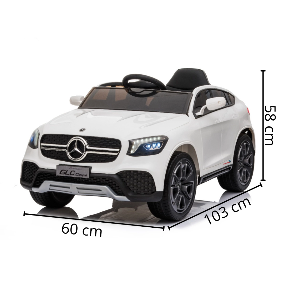MINI CARRO ELETRICO MERCEDES BENZ GLC COUPE CONCEPT 12V BRANCO IMPORTWAY