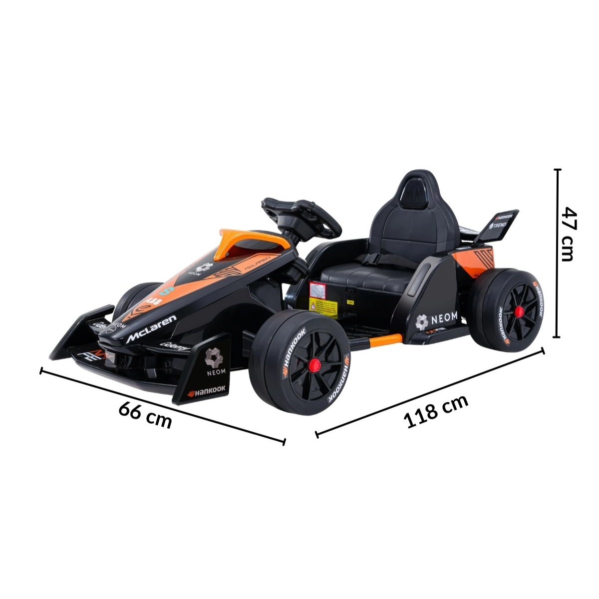 MINI KART ELETRICO INFANTIL 12V FORMULA 1 PRETO IMPORTWAY