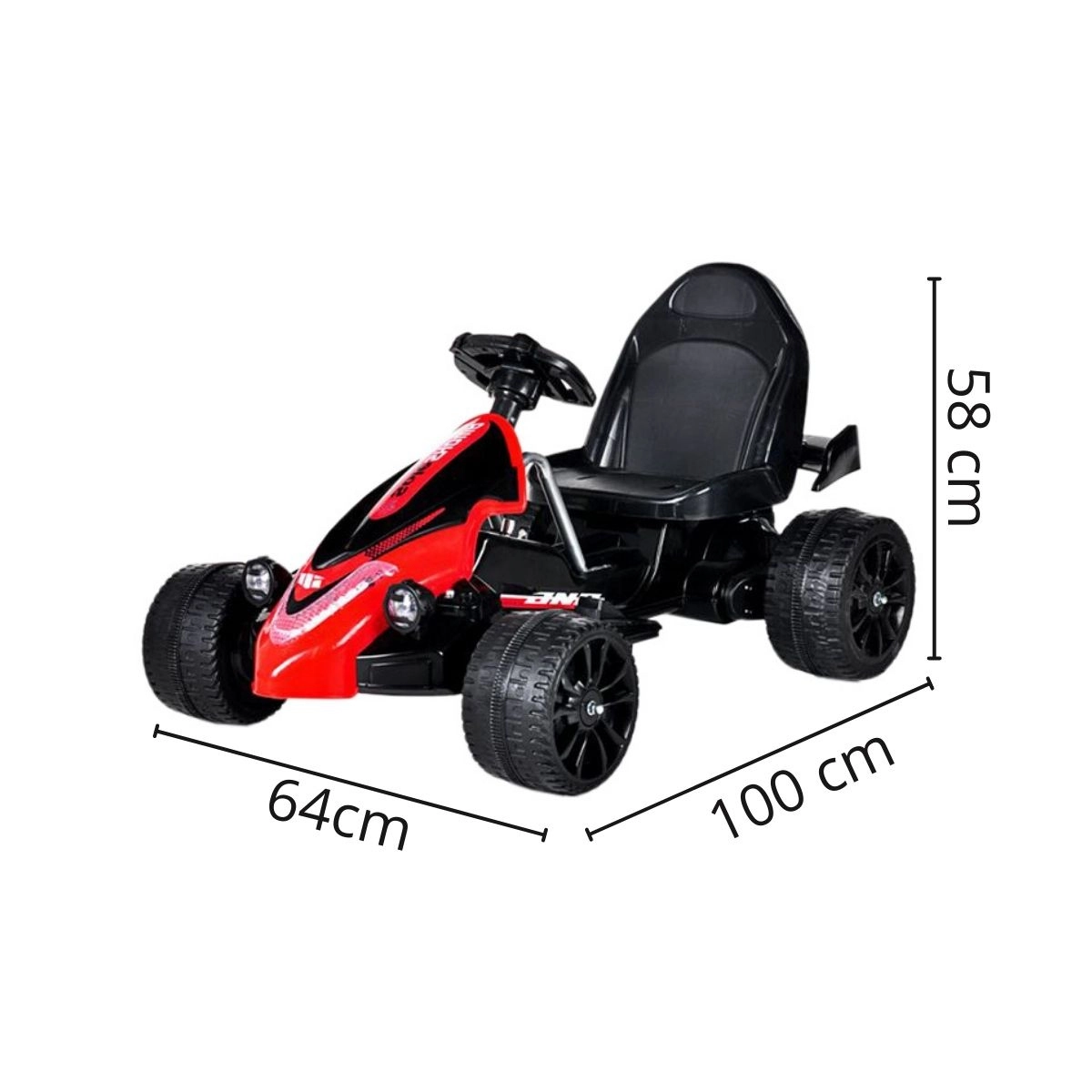 MINI KART ELETRICO INFANTIL 6V PRETO IMPORTWAY