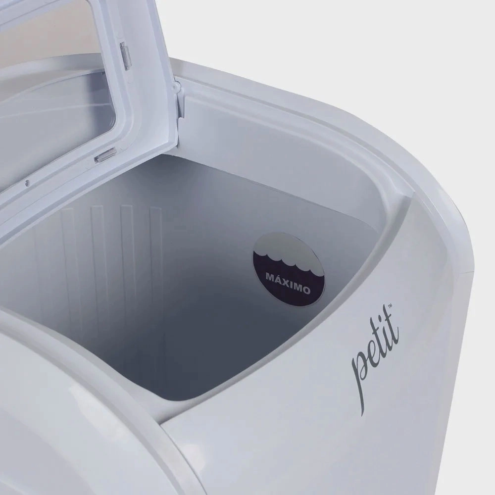 MINI LAVADORA DE ROUPA PORTÁTIL PETIT PRAXIS 1,2 KG BRANCA 127V