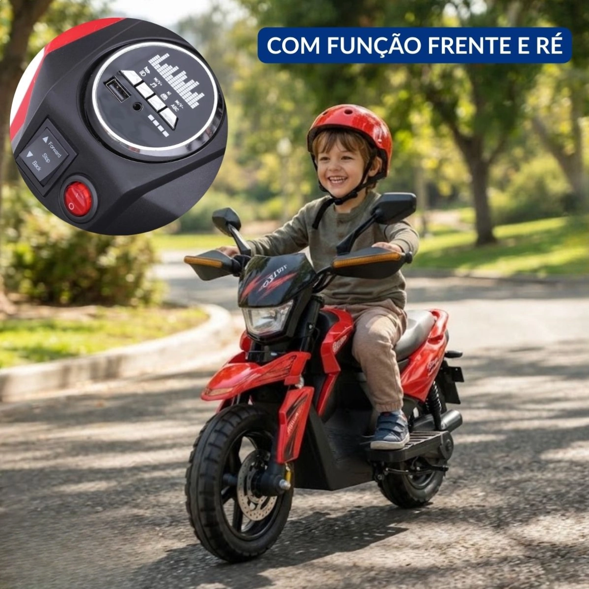 MINI MOTO ELÉTRICA ESPORTIVA INFANTIL 6V VERMELHA LUZ E SOM BW531VM MINI MOTO ELÉTRICA ESPORTIVA INFANTIL 6V VERMELHA LUZ E SOM BW531VM