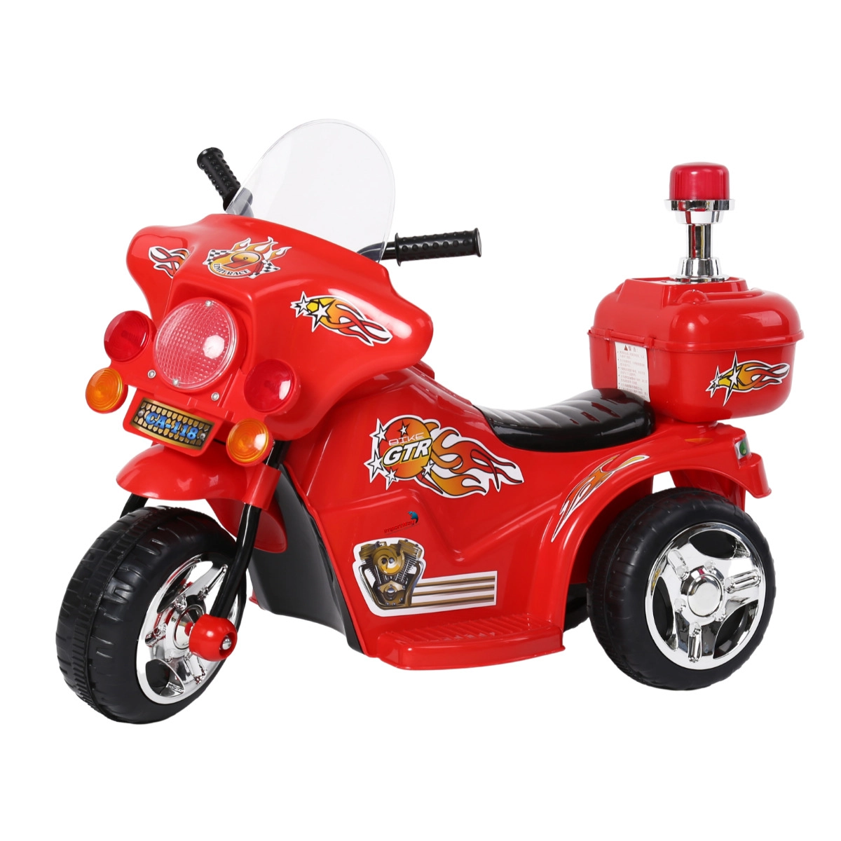 MINI MOTO ELÉTRICA POLICIA VERMELHA COM SIRENE IMPORTWAY