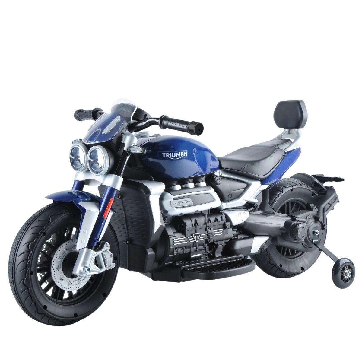 MINI MOTO ELETRICA 6V TRIUMPH ROCKET 3GT AZUL - IMPORTWAY