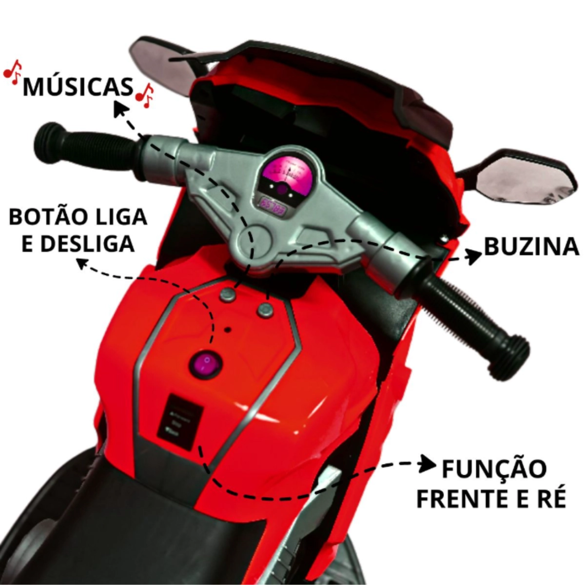 Mini Moto Eletrica 6v Vermelha