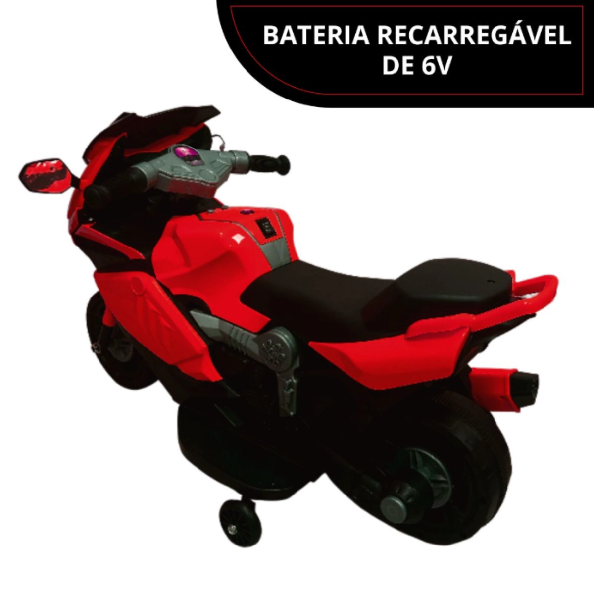 Mini Moto Eletrica 6v Vermelha