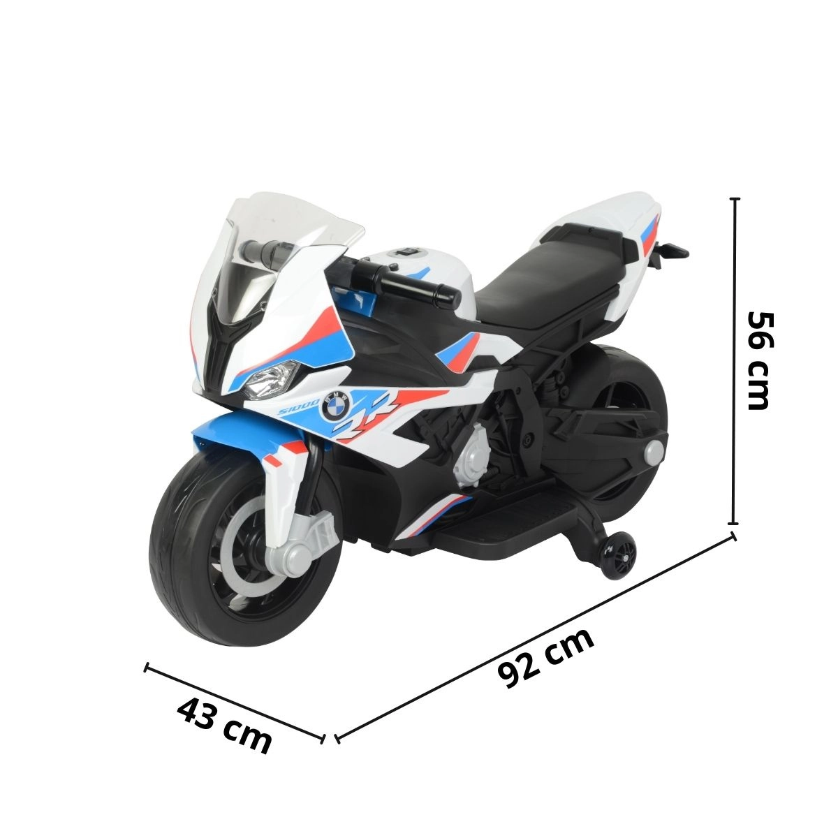 MINI MOTO ELETRICA INFANTIL 12V BMW S1000RR BRANCA - IMPORTWAY