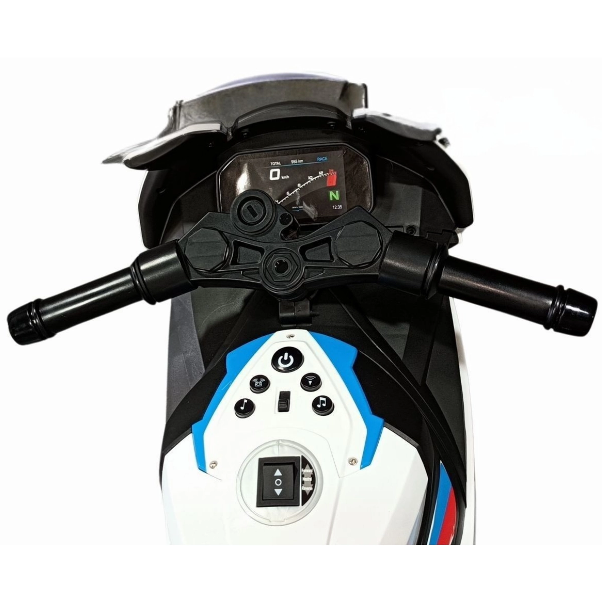 MINI MOTO ELETRICA INFANTIL 12V BMW S1000RR BRANCA - IMPORTWAY
