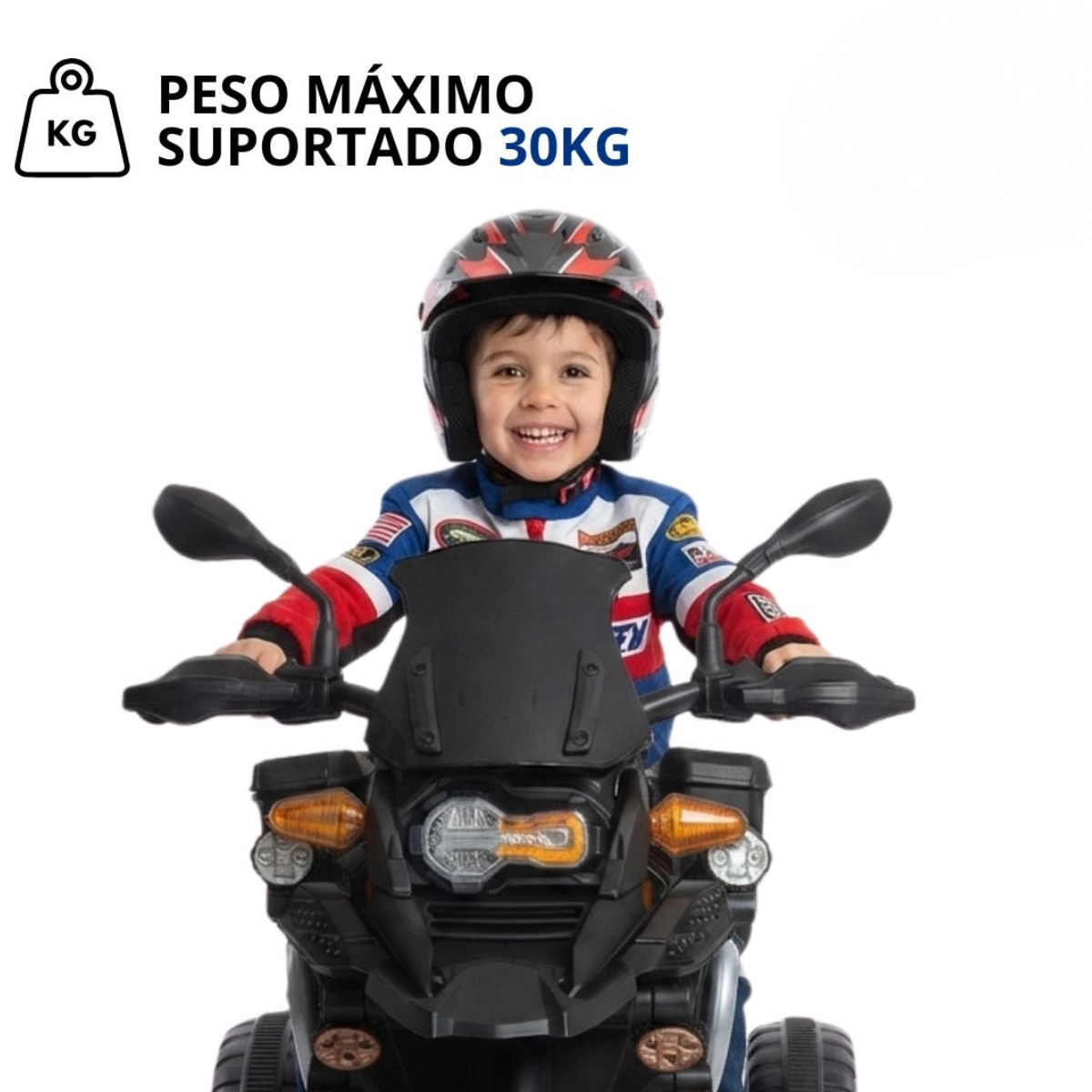 MINI MOTO ELETRICA TRICICLO COM 3 BAGAGEIROS 6V PRETO BW533PT IMPORTWAY MINI MOTO ELETRICA TRICICLO COM 3 BAGAGEIROS 6V PRETO BW533PT IMPORTWAY