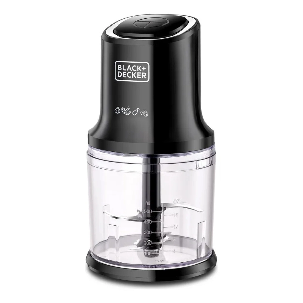 MINI PROCESSADOR BLACK E DECKER MP4 300W 4 LÂMINAS 127V INOX 500ML