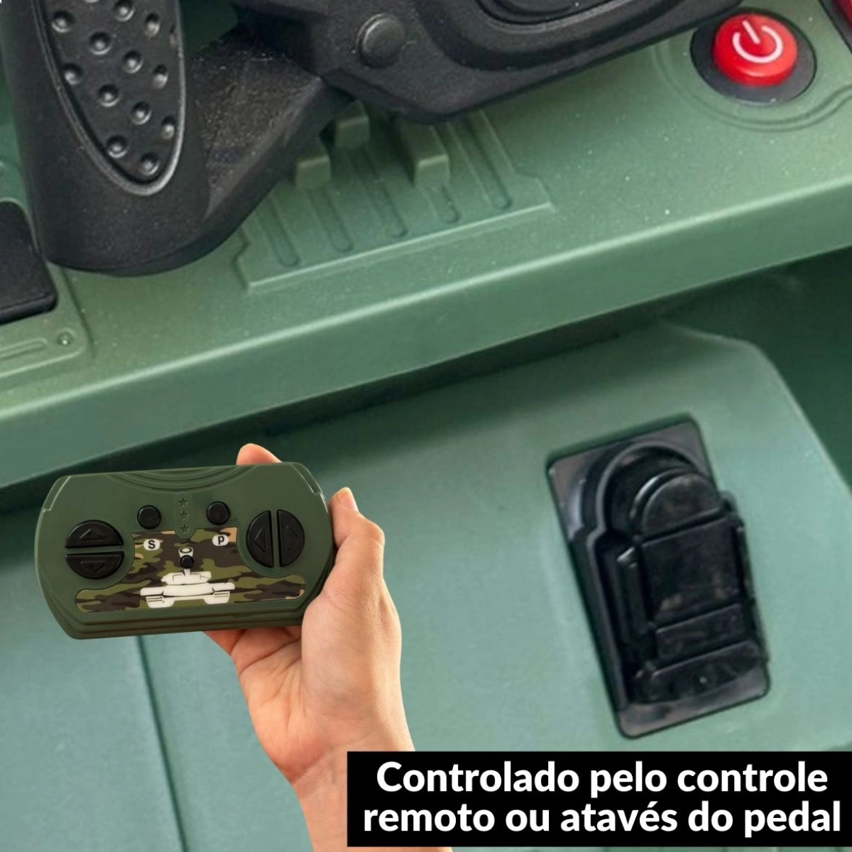 MINI TANQUE ELETRICO INFANTIL CAMUFLADO 12V VERDE IMPORTWAY BW279VD MINI TANQUE ELETRICO INFANTIL CAMUFLADO 12V VERDE IMPORTWAY BW279VD