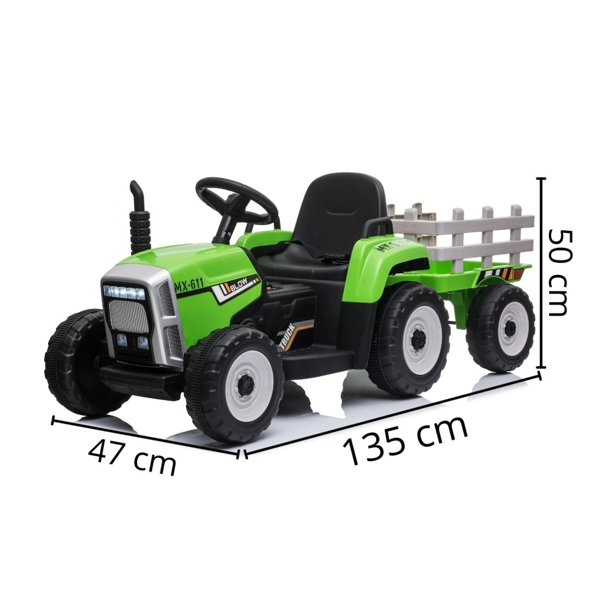 MINI TRATOR ELETRICO COM CARRETA 12V VERDE FAZENDEIRO BW210VD MINI TRATOR ELETRICO COM CARRETA 12V VERDE FAZENDEIRO BW210VD