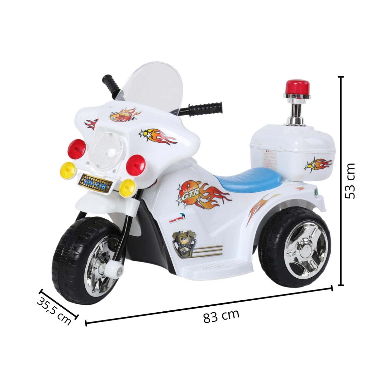 MINI TRICICLO ELETRICA INFANTIL BRANCO BW006BR IMPORTWAY MINI TRICICLO ELETRICA INFANTIL BRANCO BW006BR IMPORTWAY