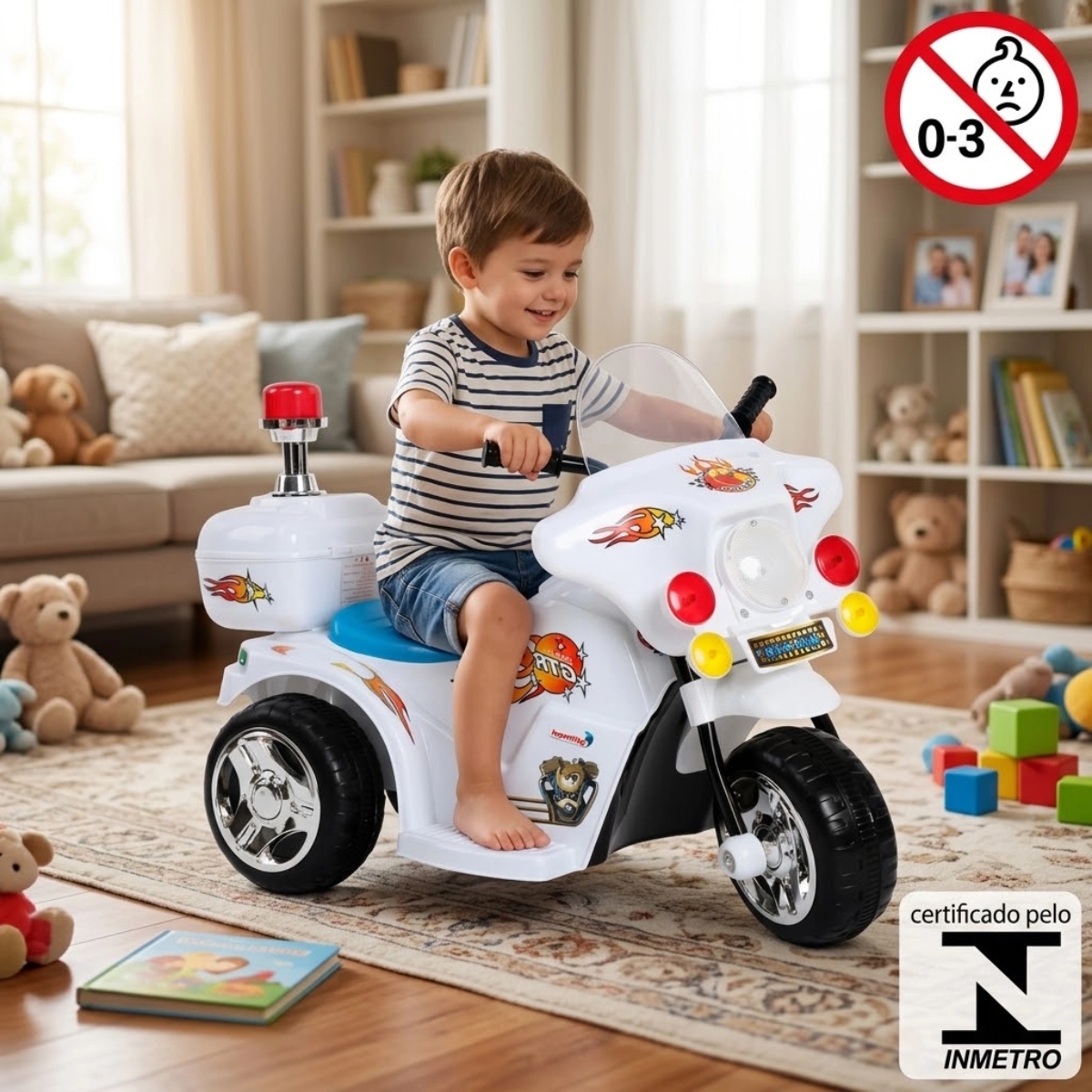 MINI TRICICLO ELETRICA INFANTIL BRANCO BW006BR IMPORTWAY MINI TRICICLO ELETRICA INFANTIL BRANCO BW006BR IMPORTWAY