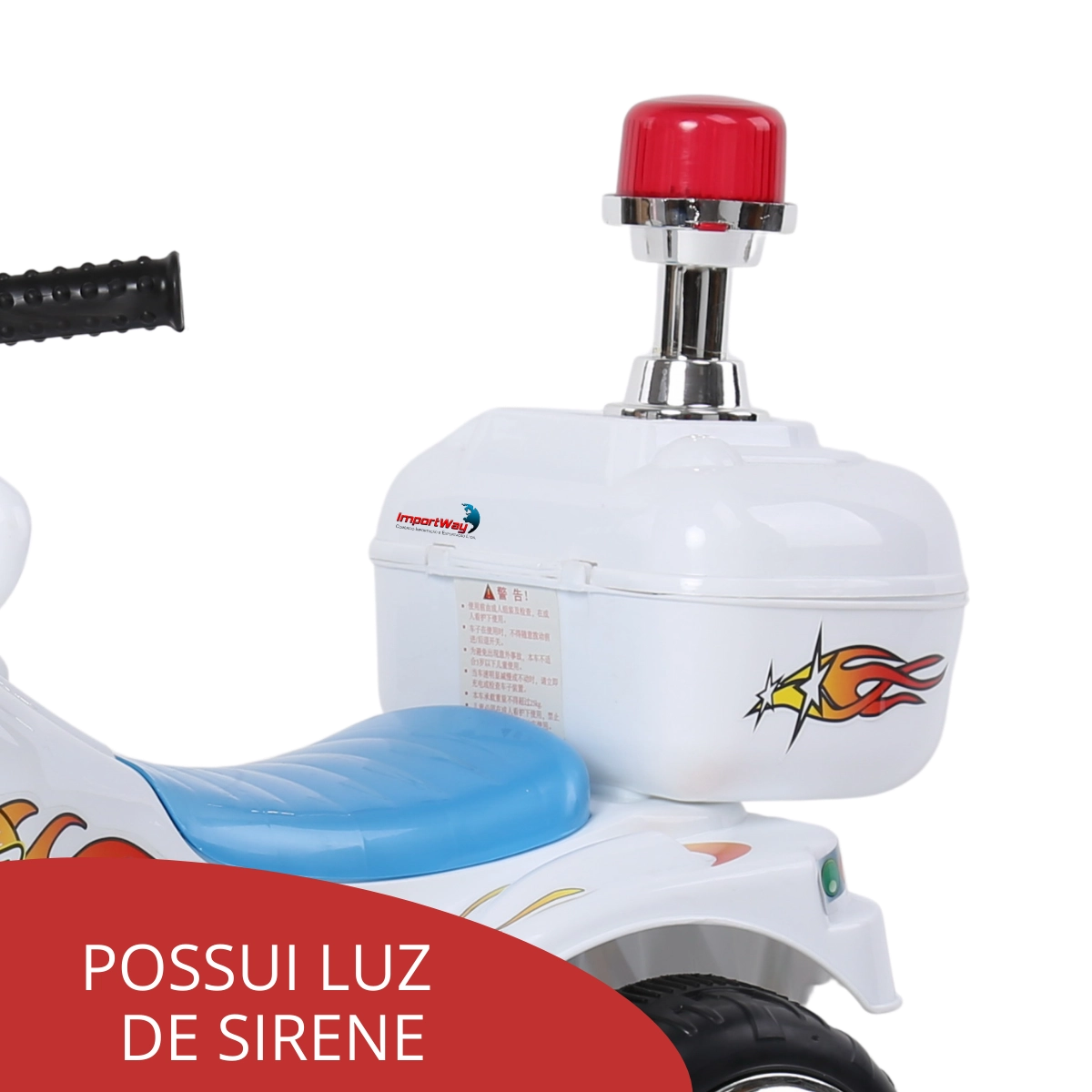 MINI TRICICLO ELETRICA INFANTIL BRANCO BW006BR IMPORTWAY MINI TRICICLO ELETRICA INFANTIL BRANCO BW006BR IMPORTWAY