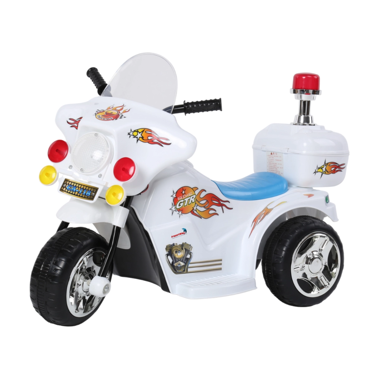 MINI TRICICLO ELETRICA INFANTIL BRANCO BW006BR IMPORTWAY