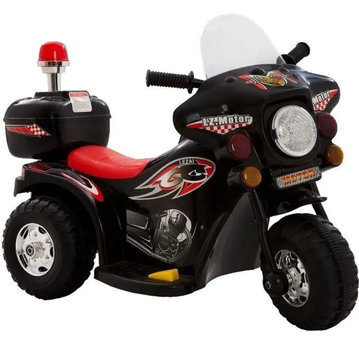 MINI TRICICLO ELETRICA INFANTIL PRETO E VERMELHO - IMPORTWAY