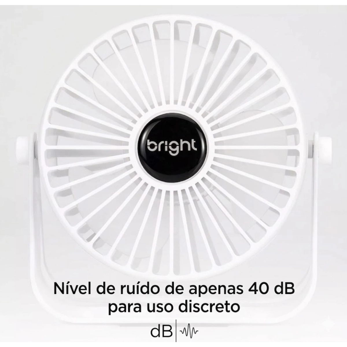 MINI VENTILADOR DE MESA 5V PORTATIL USB BRANCO VN007 BRIGHT