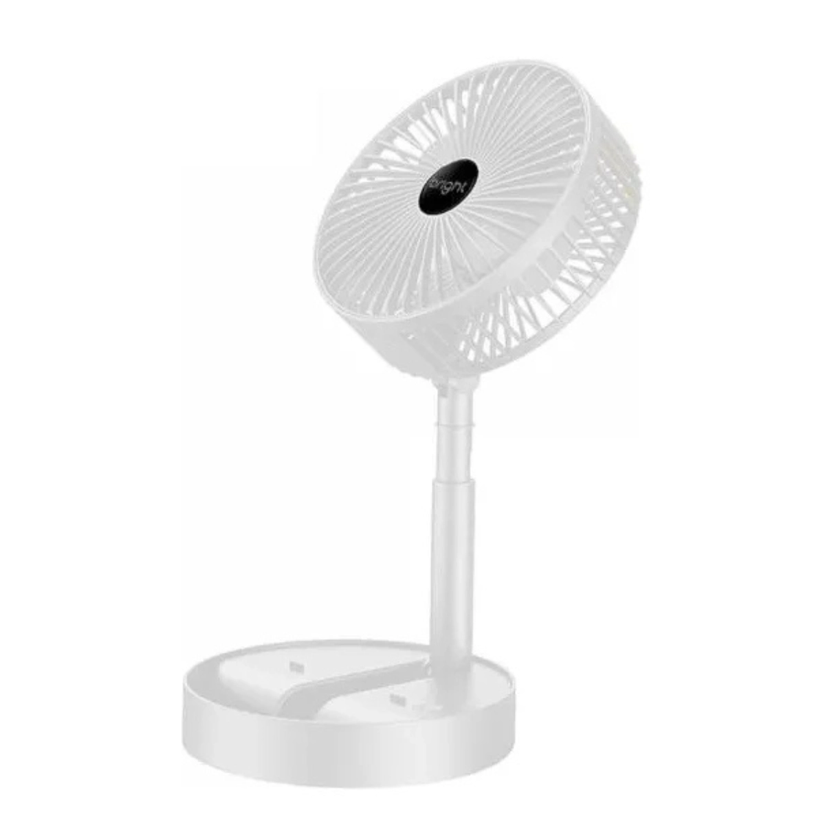 MINI VENTILADOR DE MESA PORTATIL BRANCO RECARREGAVEL E COM SUPORTE CELULAR 4,5W 3 VEL