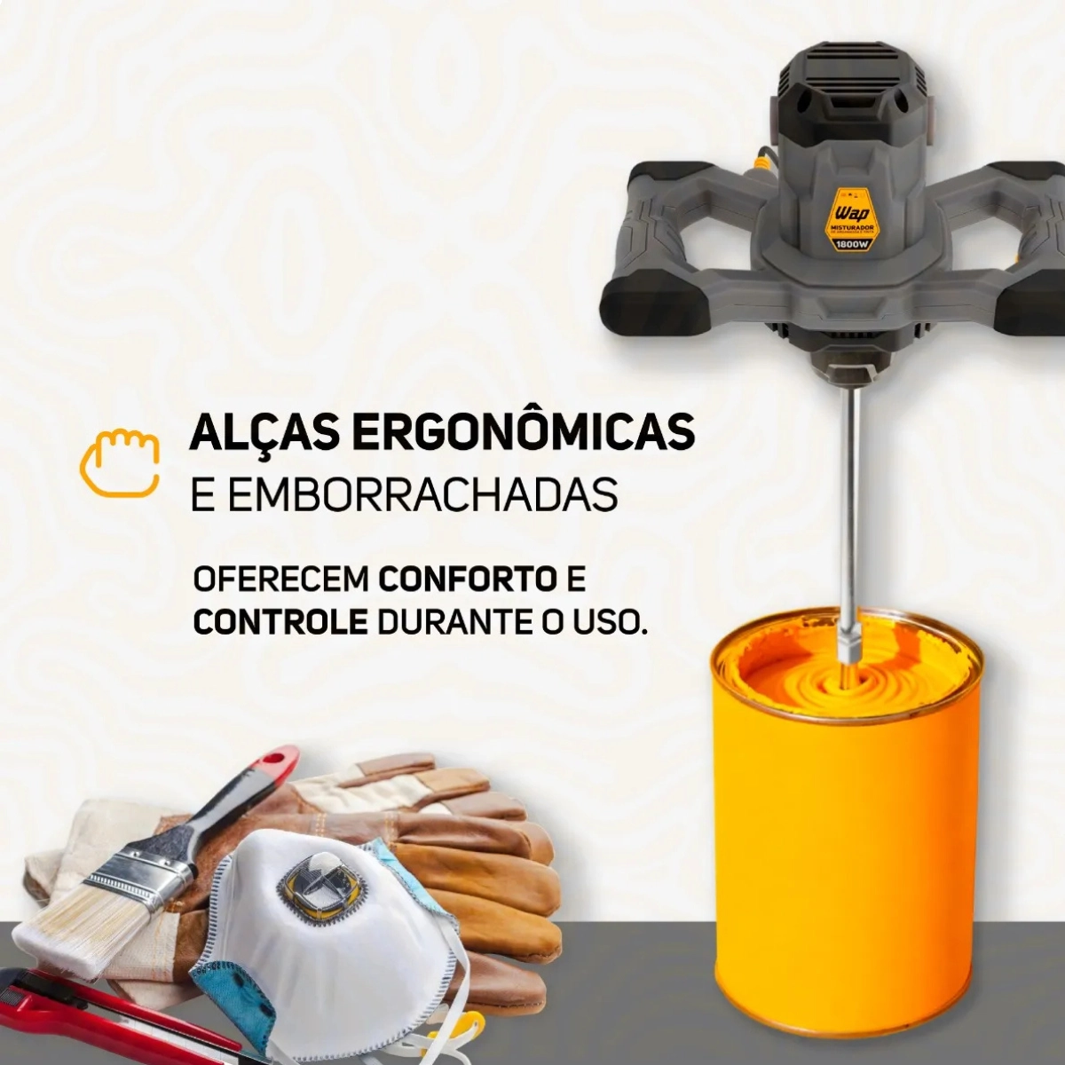 MISTURADOR DE ARGAMASSA E TINTA WAP WE MA01 790RPM 127V 6 VELOCIDADES