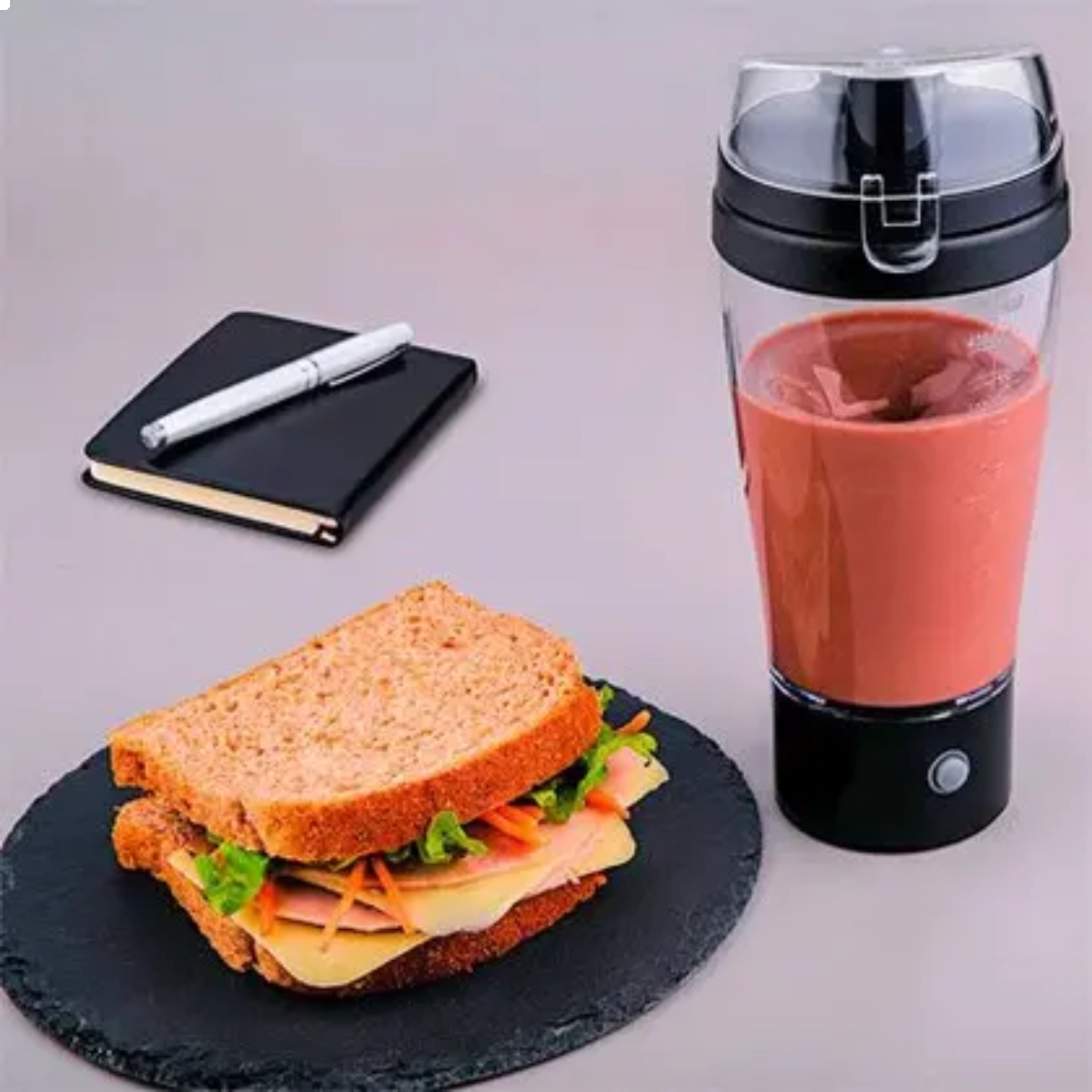 MIXER A PILHA COM COPO 450ML EURO HOME PRETO MIXER A PILHA COM COPO 450ML EURO HOME PRETO