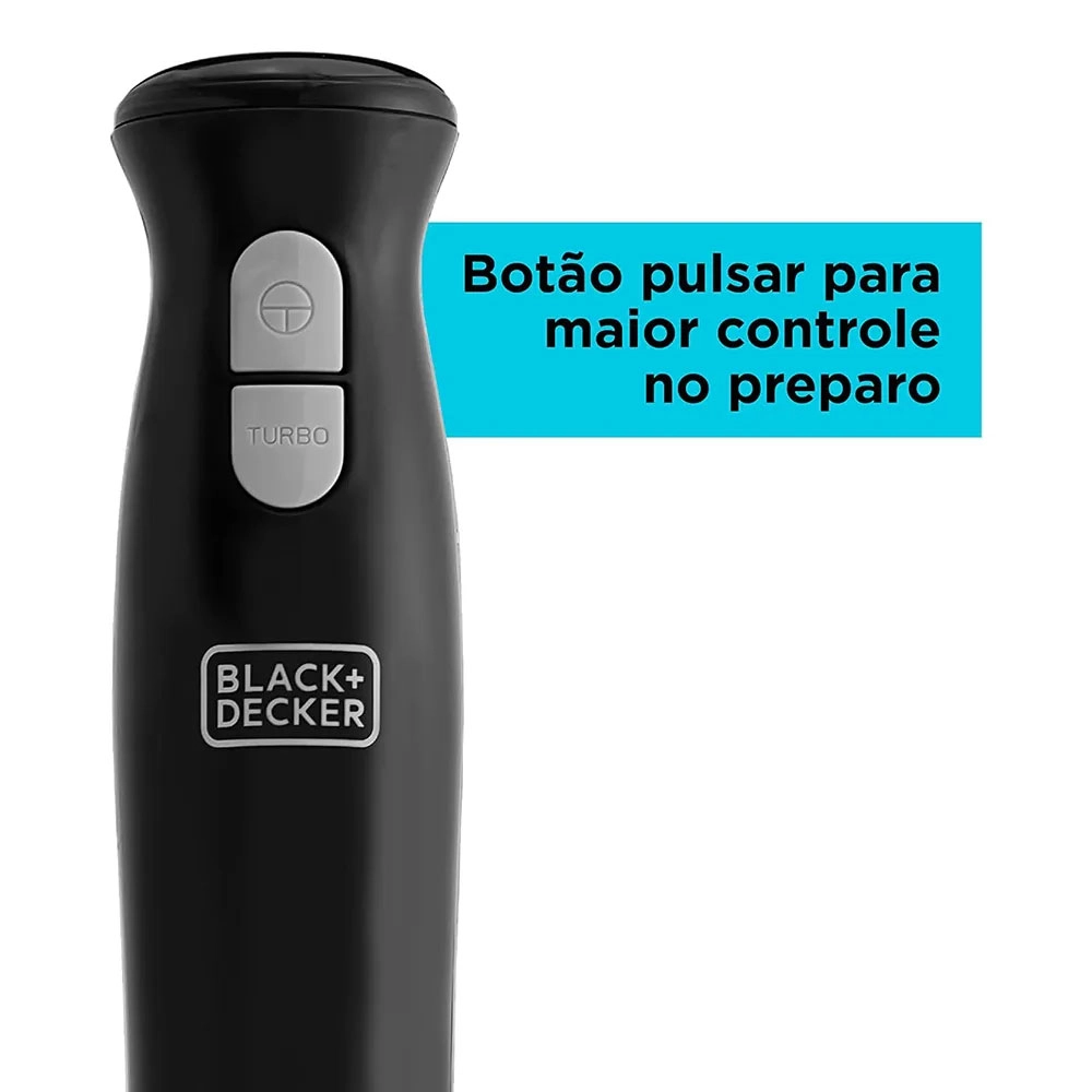 MIXER VERTICAL COM HASTE EM INOX PÓRTATIL BLACK DECKER 250W 220V