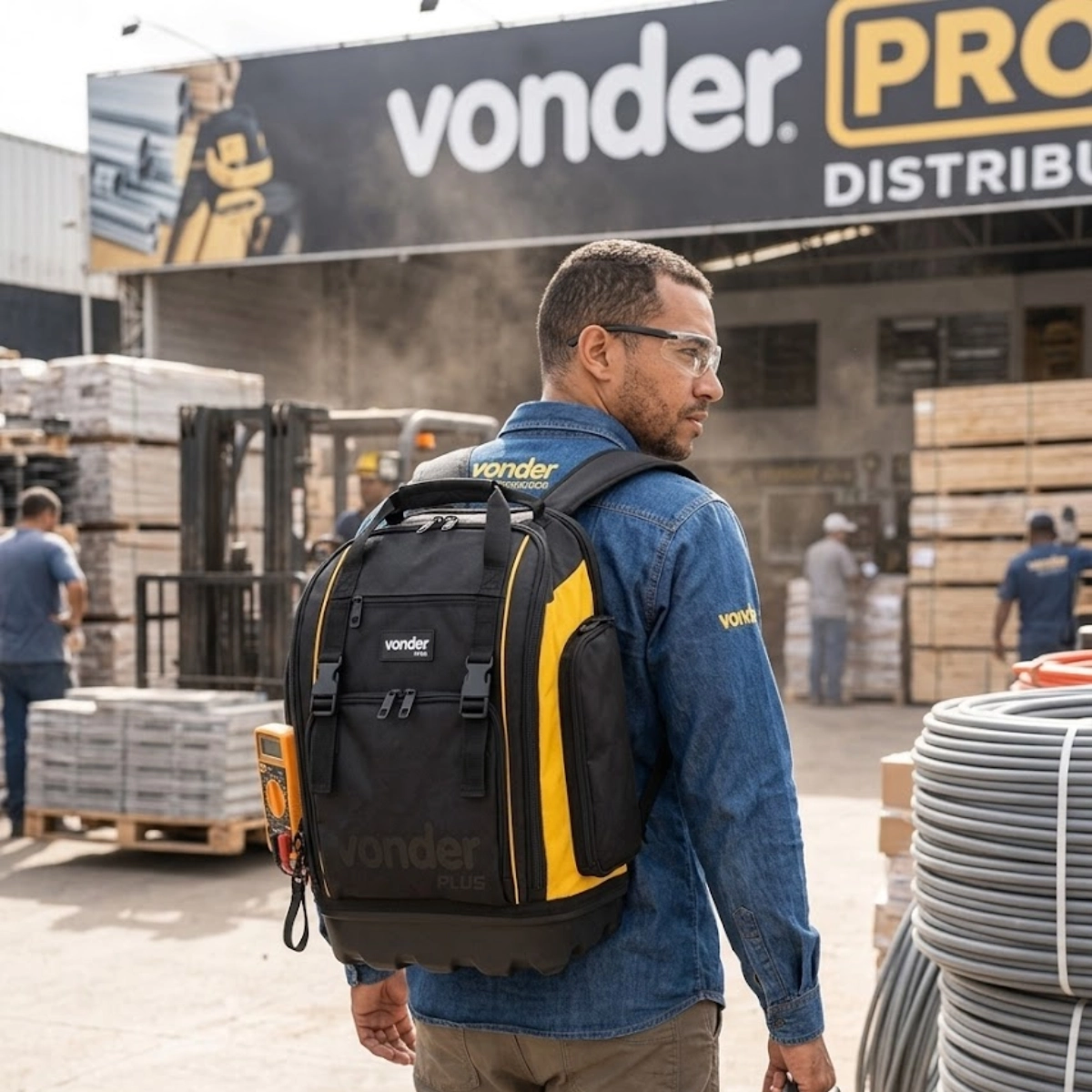 MOCHILA PARA FERRAMENTAS VONDER MOV 800 BASE IMPERMEÁVEL