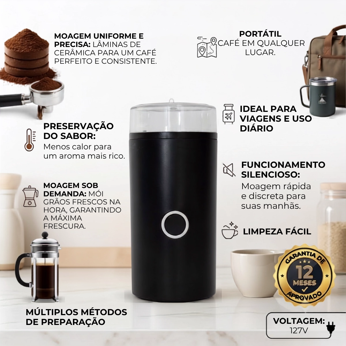 MOEDOR DE CAFÉ ELÉTRICO MC02 MIMO STYLE 127V MOEDOR DE CAFÉ ELÉTRICO MC02 MIMO STYLE 127V