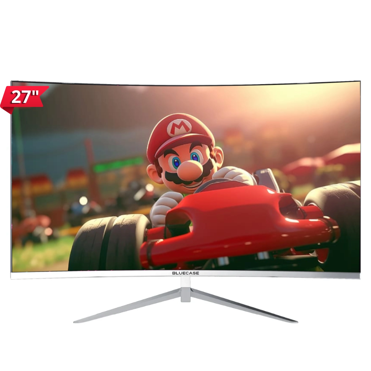 MONITOR GAMER 27 BRANCO CURVO NYX 5MS BLUECASE FHD 100HZ HDMI VGA FREESYNC 