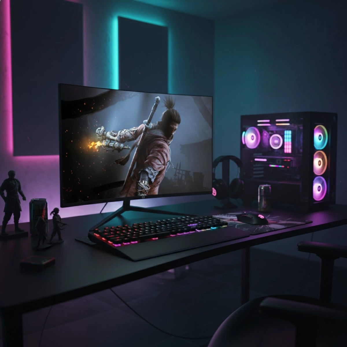 MONITOR GAMER CURVO LED 31.5 TRONOS R1500 100HZ 5MS PRETO WIDESCREEN 