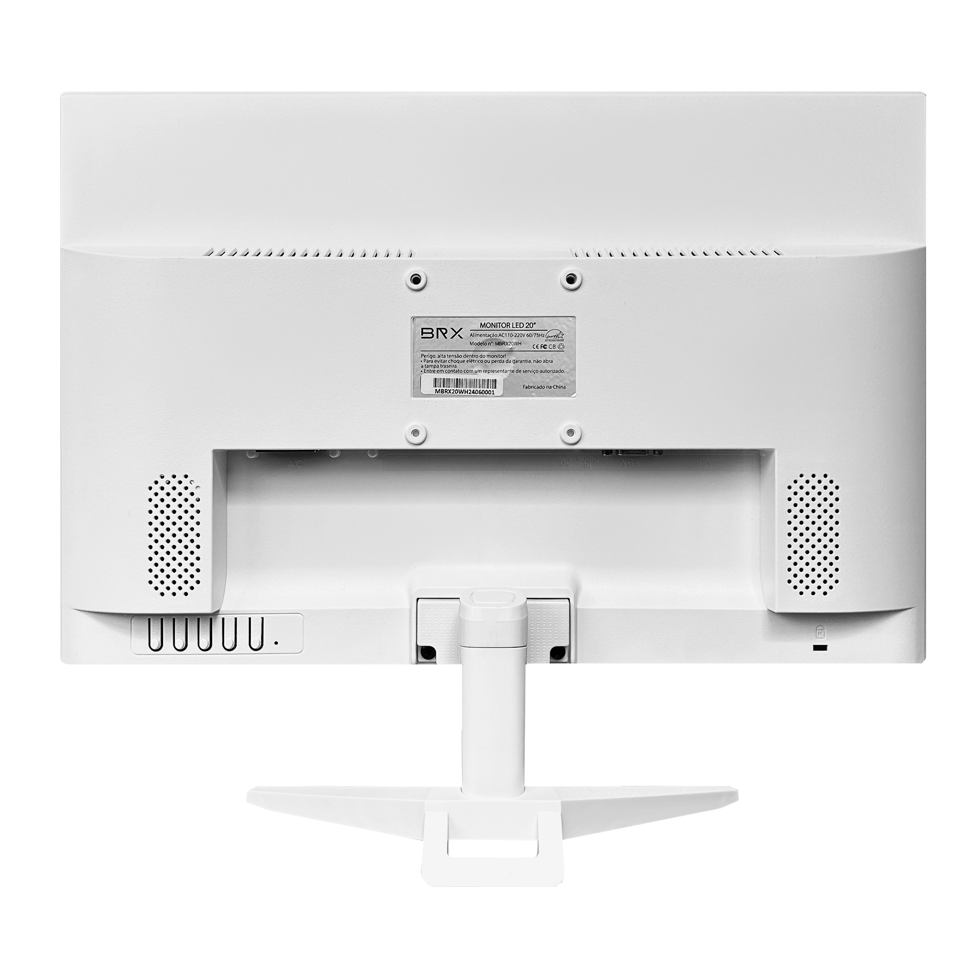 Monitor LED 20&quot; 60Hz Branco BRX com HDMI e Montagem VESA - Bivolt