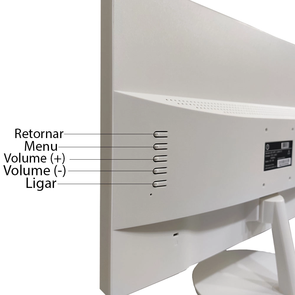 Monitor Led 21.5 Branco Brazilpc 75hz 5ms Full Hd Widscreen