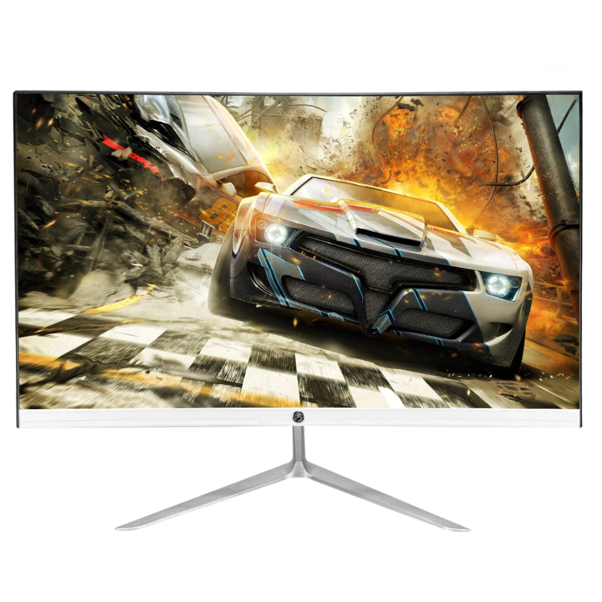 MONITOR LED CURVO 23.8 FULL HD BRANCO 100HZ FRAMELESS COM ÁUDIO BRAZILPC 