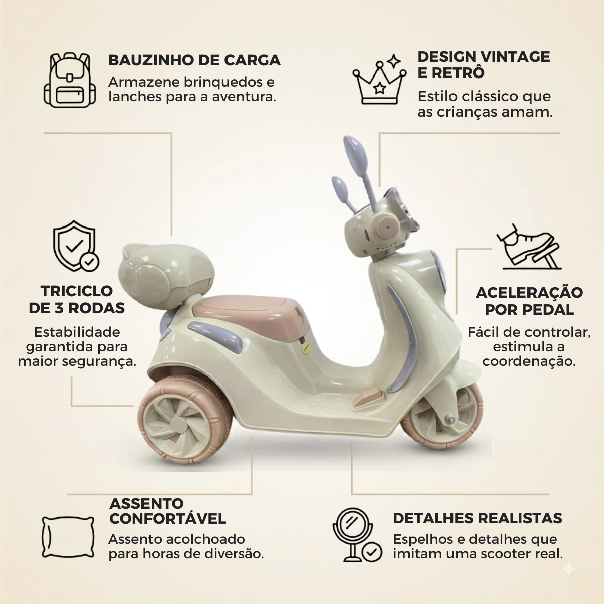 MOTO ELETRICA INFANTIL SCOOTER BELLA T3 6V VERDE BANG TOYS MOTO ELETRICA INFANTIL SCOOTER BELLA T3 6V VERDE BANG TOYS