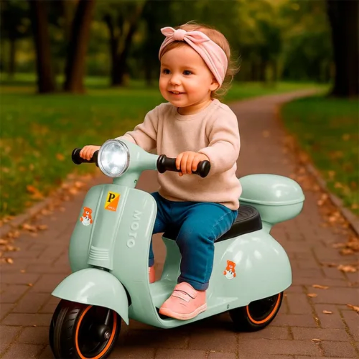 MOTO ELETRICA SCOOTER CUBI JOY INFANTIL 6V VERDE