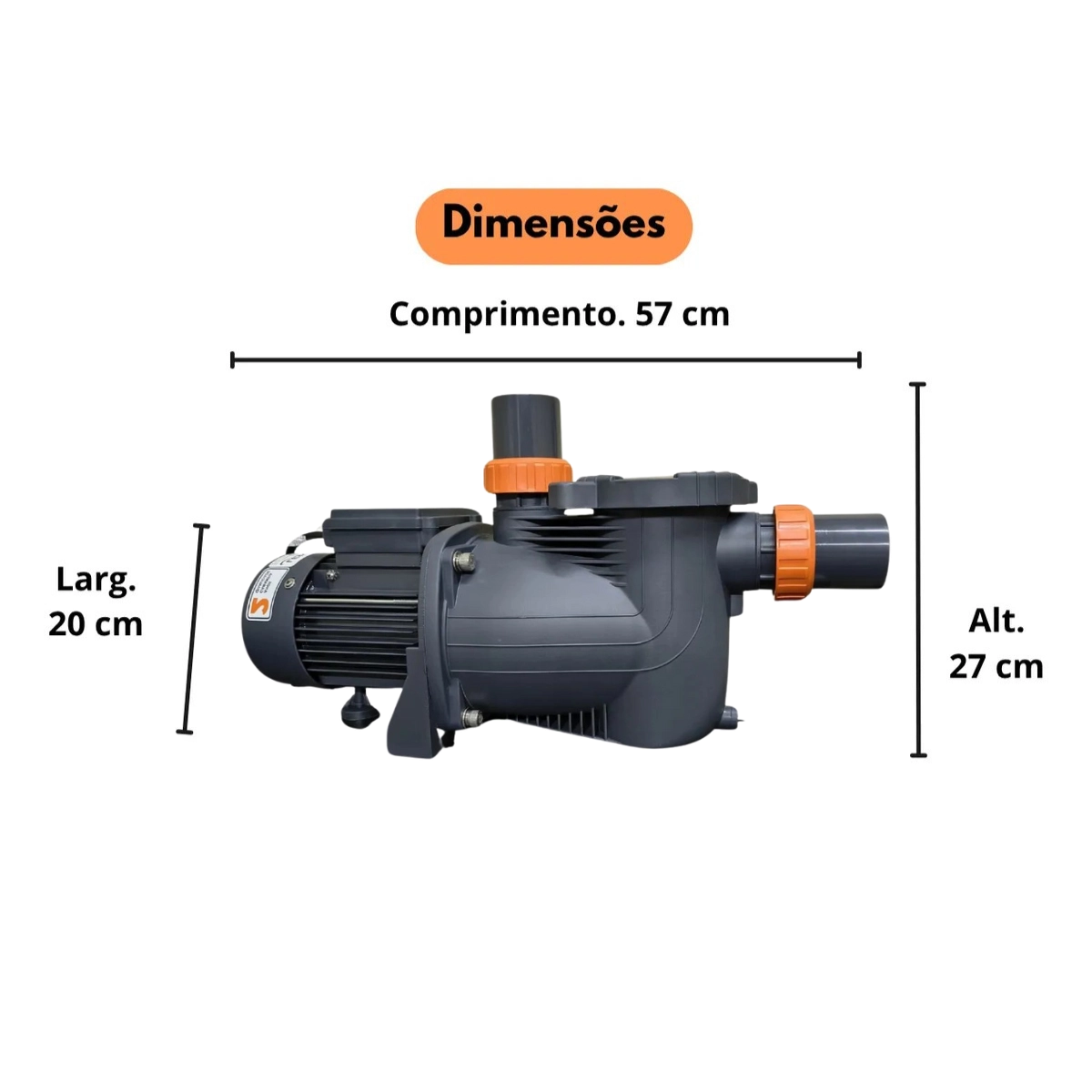 Motobomba Para Piscina Xkp 804a 0,75 Hp Monofásico Lepono 220V